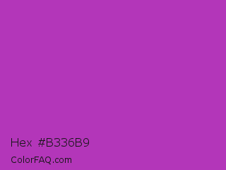 Hex #b336b9 Color Image