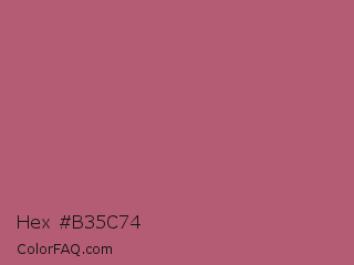 Hex #b35c74 Color Image