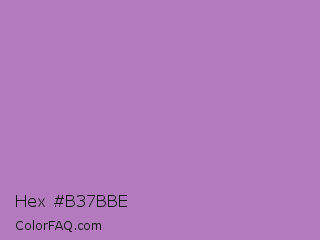 Hex #b37bbe Color Image