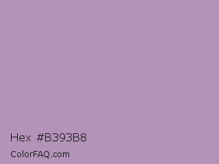 Hex #b393b8 Color Image