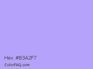 Hex #b3a2f7 Color Image
