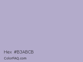 Hex #b3abcb Color Image