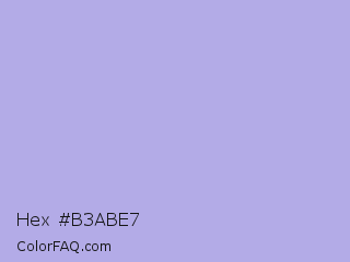 Hex #b3abe7 Color Image