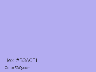 Hex #b3acf1 Color Image