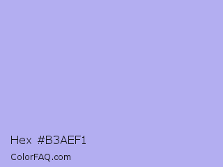 Hex #b3aef1 Color Image