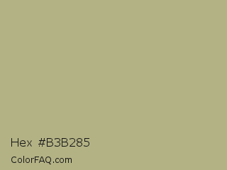 Hex #b3b285 Color Image