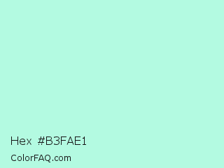 Hex #b3fae1 Color Image