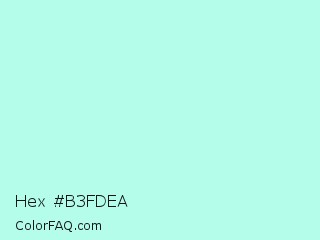 Hex #b3fdea Color Image