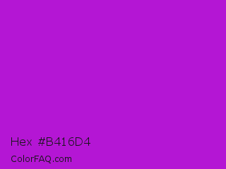 Hex #b416d4 Color Image