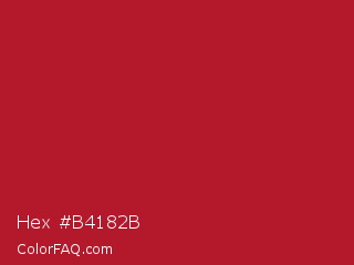 Hex #b4182b Color Image