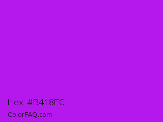 Hex #b418ec Color Image