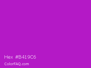 Hex #b419c6 Color Image