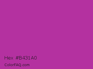 Hex #b431a0 Color Image