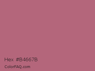 Hex #b4667b Color Image