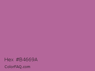 Hex #b4669a Color Image