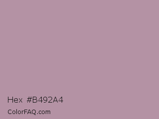 Hex #b492a4 Color Image