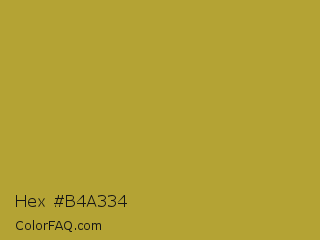 Hex #b4a334 Color Image