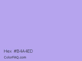 Hex #b4a4ed Color Image