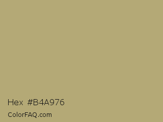 Hex #b4a976 Color Image