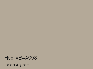 Hex #b4a998 Color Image