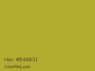 Hex #b4ab31 Color Image
