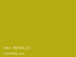 Hex #b4ac10 Color Image