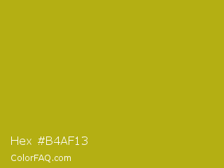 Hex #b4af13 Color Image