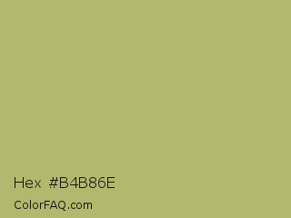 Hex #b4b86e Color Image