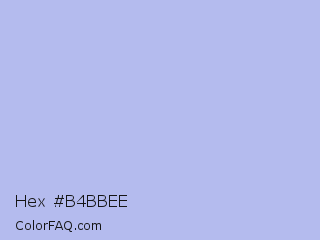 Hex #b4bbee Color Image