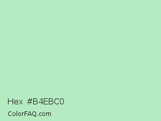 Hex #b4ebc0 Color Image