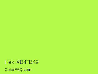 Hex #b4fb49 Color Image