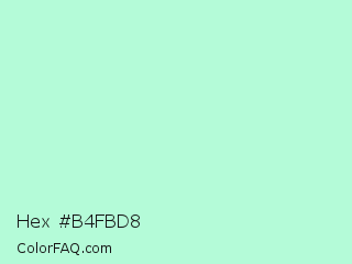 Hex #b4fbd8 Color Image