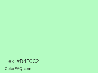 Hex #b4fcc2 Color Image