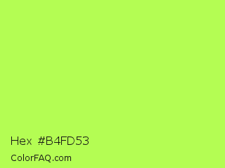 Hex #b4fd53 Color Image