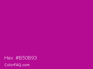 Hex #b50b93 Color Image