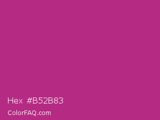 Hex #b52b83 Color Image