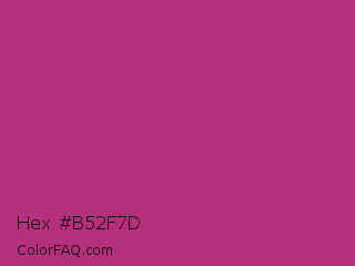 Hex #b52f7d Color Image