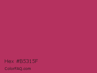 Hex #b5315f Color Image