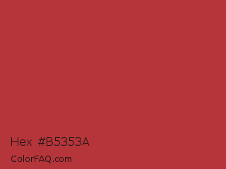 Hex #b5353a Color Image
