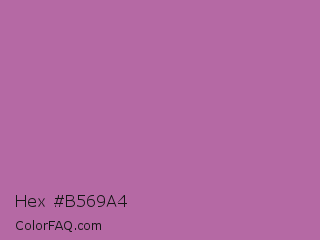 Hex #b569a4 Color Image