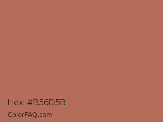 Hex #b56d5b Color Image