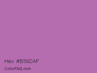 Hex #b56daf Color Image
