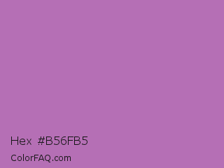 Hex #b56fb5 Color Image