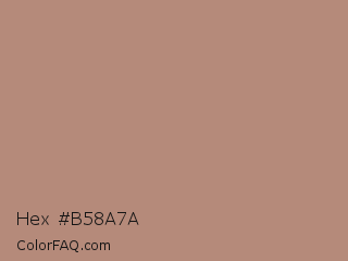 Hex #b58a7a Color Image