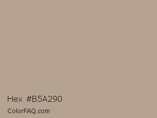 Hex #b5a290 Color Image
