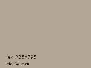 Hex #b5a795 Color Image