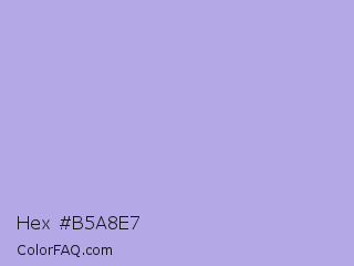 Hex #b5a8e7 Color Image