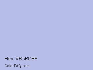 Hex #b5bde8 Color Image