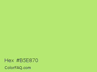 Hex #b5e870 Color Image