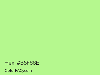 Hex #b5f88e Color Image